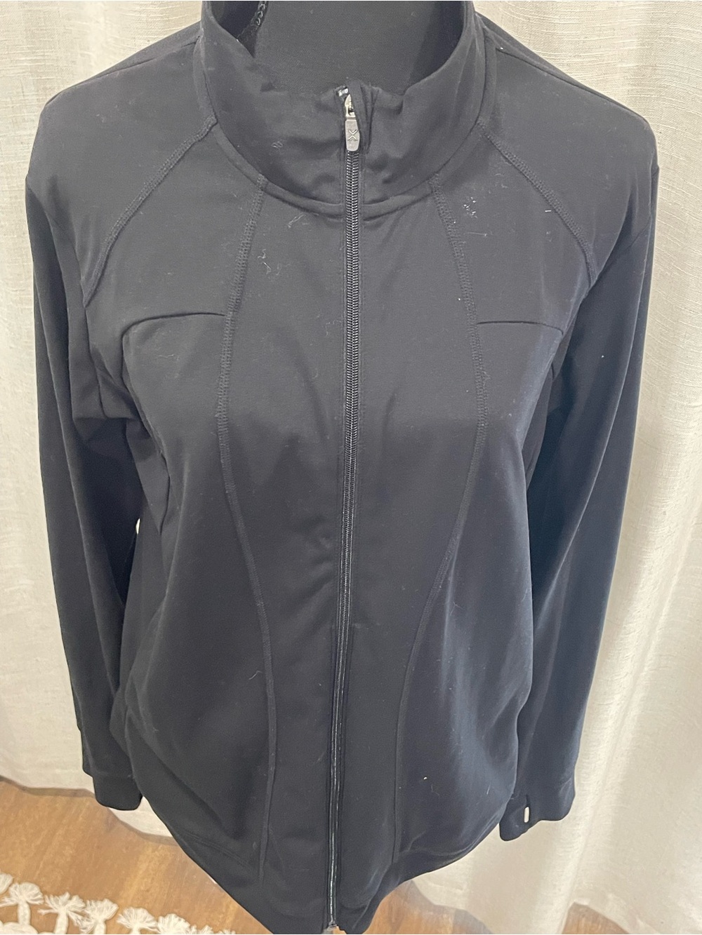Women's Black Full-Zip Jacket - Classic Lightweight Layer